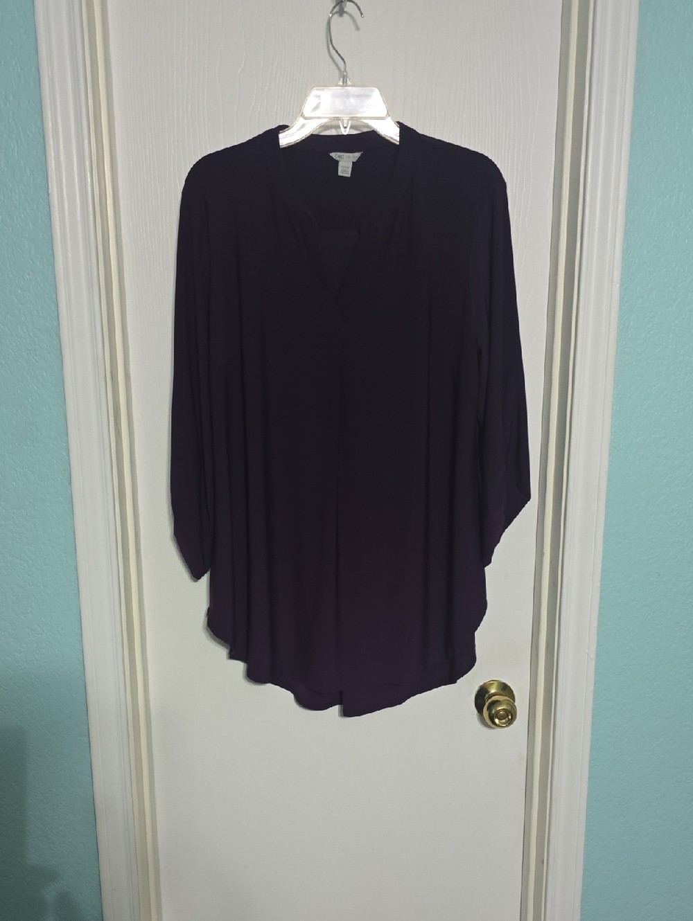 Cato Deep Purple V-Neck Tunic